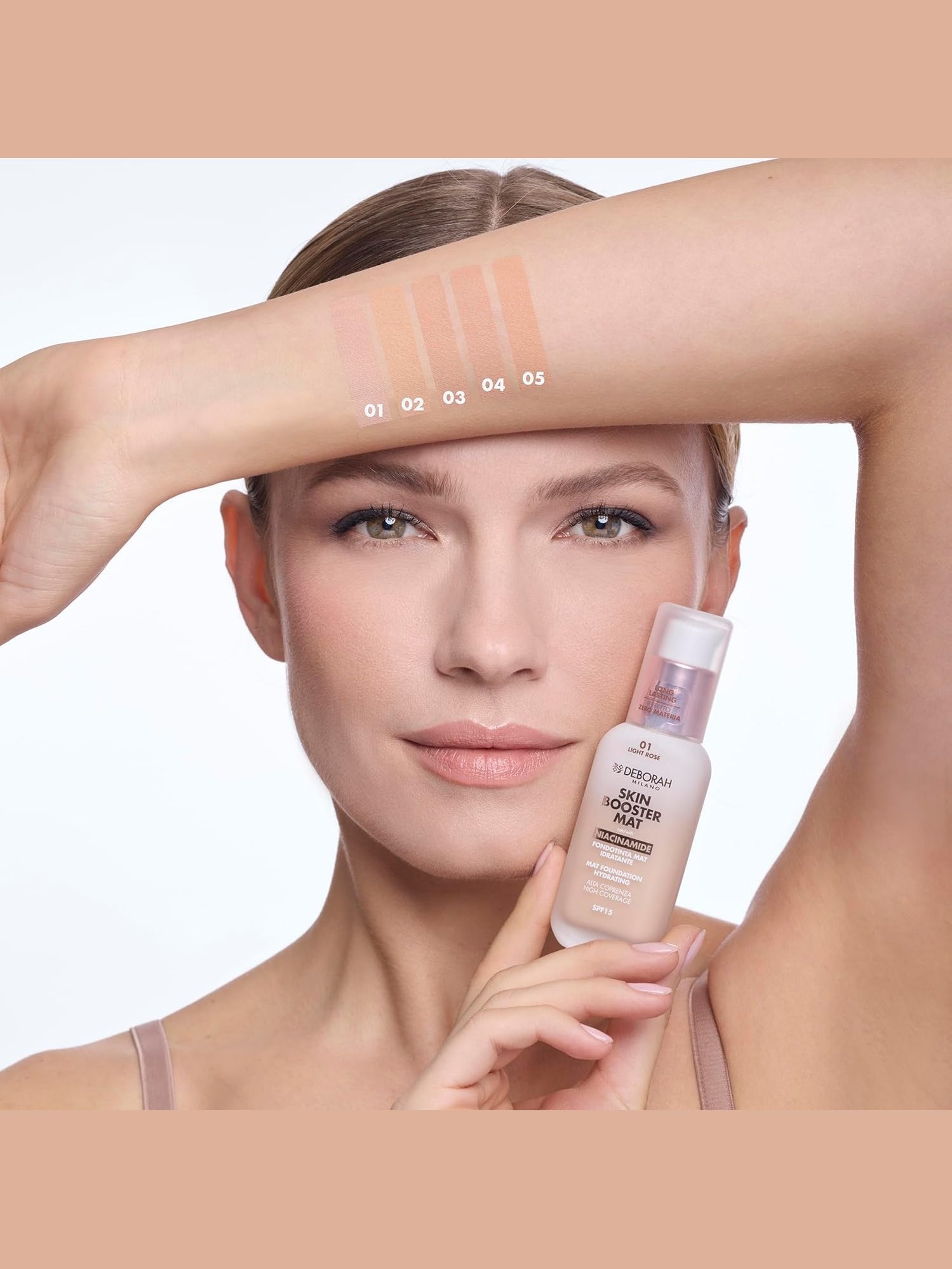 DEBORAH Skin Booster Mat - Podkład do twarzy Matowy 01 light