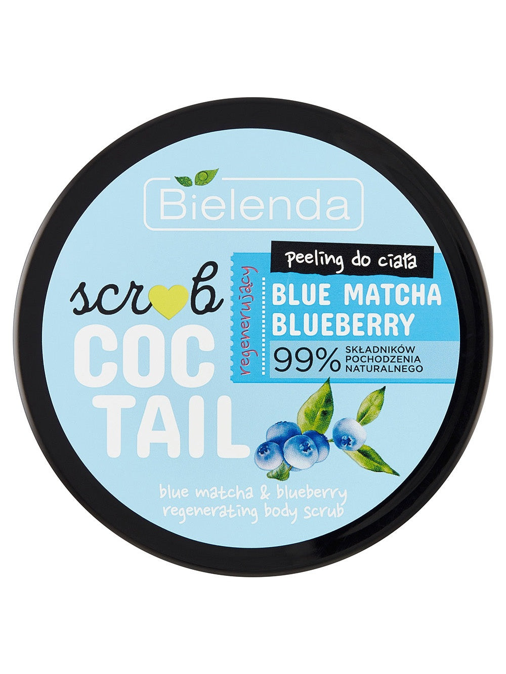 Peeling do ciała Bielenda Coctail Scrub Blue Matcha Blueberry regenerujący
