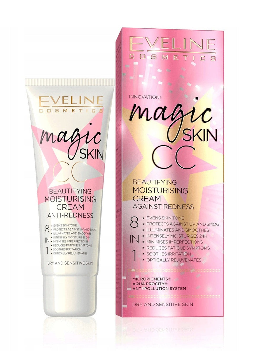 Krem do twarzy EVELINE MAGIC SKIN Upiększający krem do twarzy 8w1 NAWILŻA