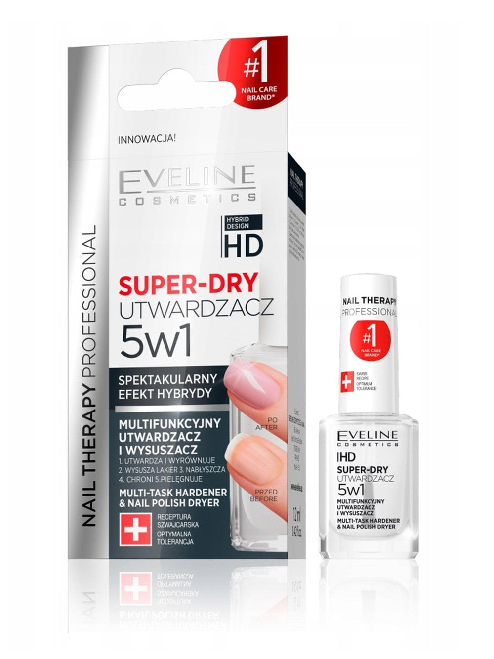 Odżywka do paznokci Eveline Cosmetics Nail Therapy efekt HYBRYDY bez UV