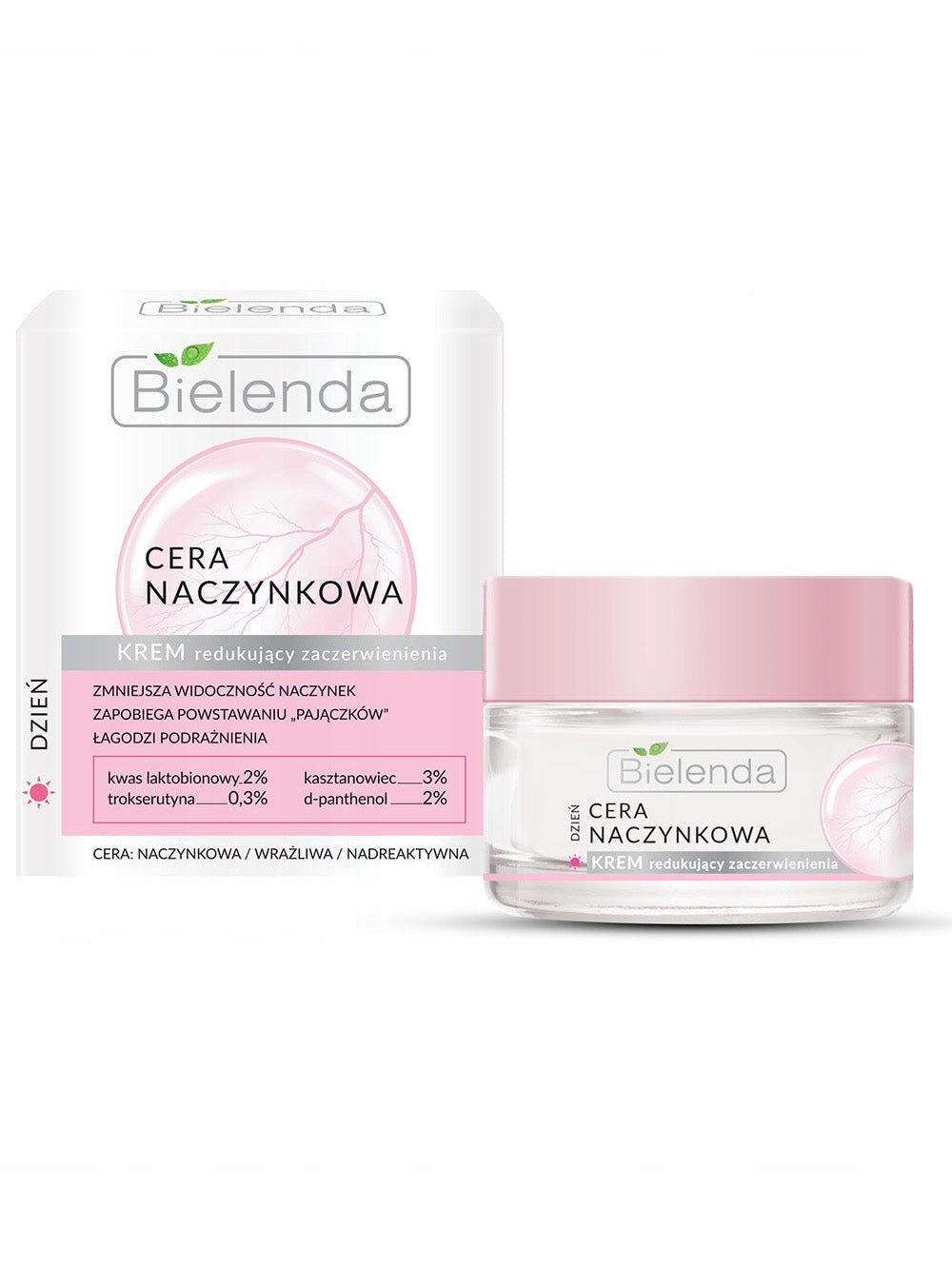Krem do twarzy Bielenda Cera Naczynkowa Krem łagodzący 0 SPF na dzień 50ml