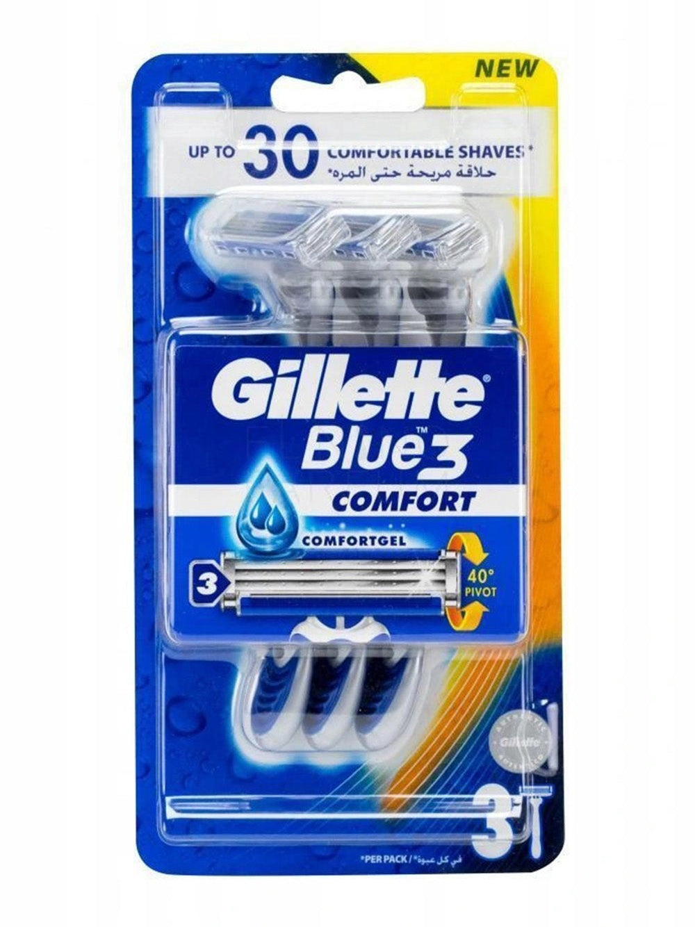Maszynka jednorazowa do golenia Gillette Blue 3 Comfort 3 ostrza 3 szt.