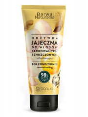 Odżywka do włosów BARWA Naturalna Jajeczna do włosów farbowanych 200 ml