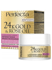 Zestaw kosmetyków Perfecta 24K Gold &amp; Rose Oil Krem przeciwstarzeniowy 80+