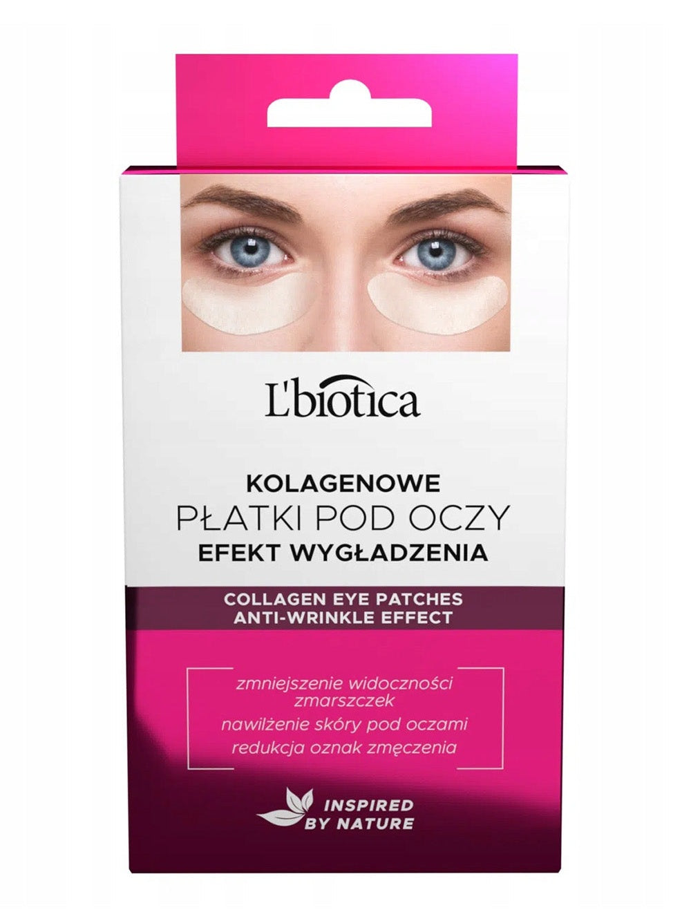 Płatki pod oczy L'biotica KOLAGENOWE PŁATKI wygładzające zmarszczki 6 sztuk