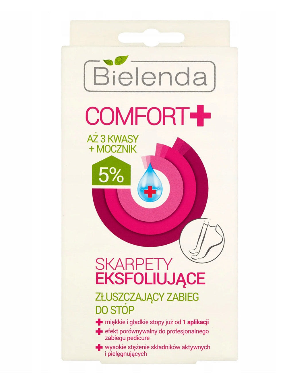 Skarpetki złuszczające BIELENDA COMFORT + rozmiar uniwersalny 1 Para
